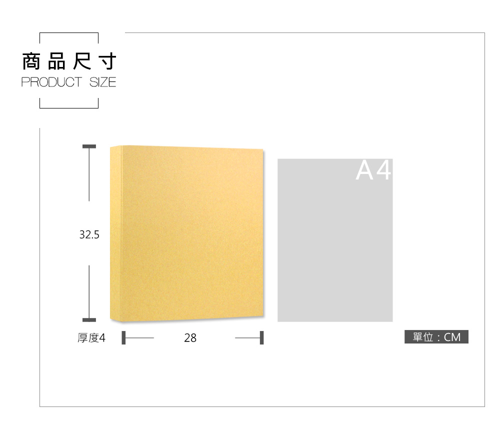 商品尺寸PRODUCT SIZE32.5厚度428A4單位:CM